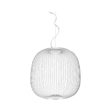 Load image into Gallery viewer, Spokes 2 LED Pendant Light in White.
