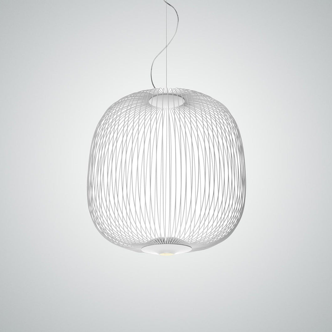 Spokes 2 LED Pendant Light in White/Medium.