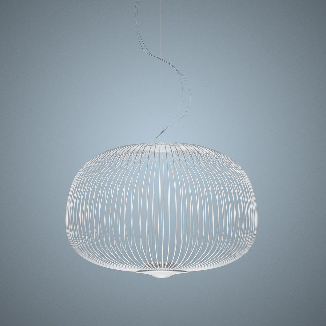 Spokes 3 LED Pendant Light in White.