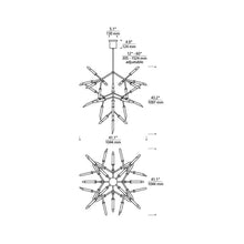 Load image into Gallery viewer, Spur Grande LED Chandelier - line drawing.

