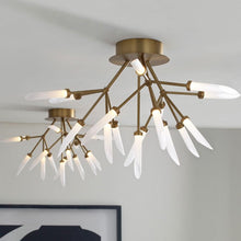 Load image into Gallery viewer, Spur LED Semi Flush Mount Ceiling Light in office.
