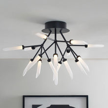 Load image into Gallery viewer, Spur LED Semi Flush Mount Ceiling Light in office.
