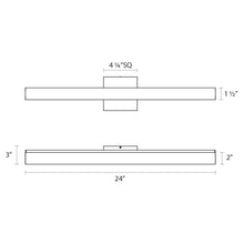 Load image into Gallery viewer, SQ-bar LED Bath Vanity Light - line drawing.
