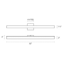 Load image into Gallery viewer, SQ-bar LED Bath Vanity Light - line drawing.

