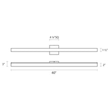 Load image into Gallery viewer, SQ-bar LED Bath Vanity Light - line drawing.
