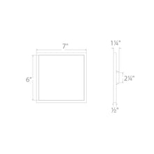 Load image into Gallery viewer, Square LED Ceiling/Wall Light - line drawing.
