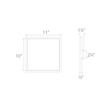 Load image into Gallery viewer, Square LED Ceiling/Wall Light - line drawing.
