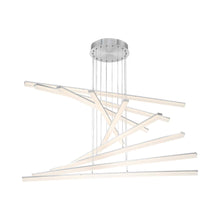 Load image into Gallery viewer, Stack LED Pendant Light in Brushed Aluminum/9-Light.
