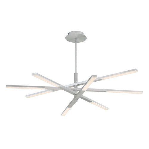 Stacked LED Pendant Light in Silver.