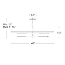 Load image into Gallery viewer, Stacked LED Pendant Light- line drawing.
