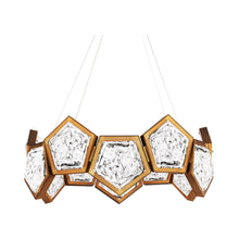 Load image into Gallery viewer, Starlight Starbright LED Chandelier in Aged Brass.
