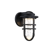Load image into Gallery viewer, Steampunk Indoor/Outdoor LED Wall Light in Black/Small.
