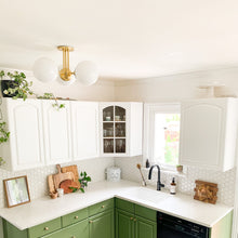 Load image into Gallery viewer, Stella 3-Light Semi-Flush Mount Ceiling Light in kitchen.
