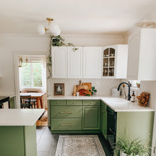 Load image into Gallery viewer, Stella 3-Light Semi-Flush Mount Ceiling Light in kitchen.
