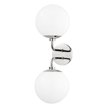 Load image into Gallery viewer, Stella Wall Light in Polished Nickel/2-Light.
