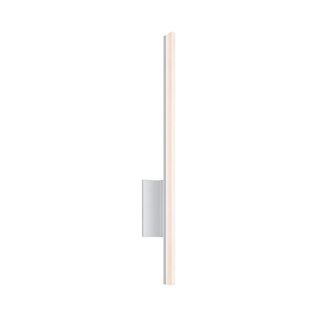 Stiletto LED Bath Vanity Light in Bright Satin Aluminum/Small.