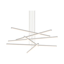 Load image into Gallery viewer, Stix LED Pendant Light in Bright Satin Aluminum (6-Light).

