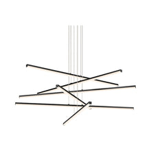 Load image into Gallery viewer, Stix LED Pendant Light in Satin Black (6-Light).
