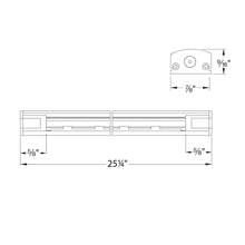 Load image into Gallery viewer, Straight Edge LED Light Strip - line drawing.
