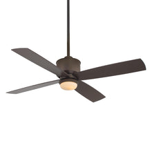 Load image into Gallery viewer, Strata Outdoor Ceiling Fan in Oil Rubbed Bronze / Tinted Opal/LED.
