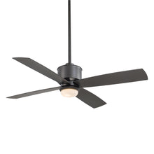 Load image into Gallery viewer, Strata Outdoor Ceiling Fan in Smoked Iron / Etched Opal/LED.
