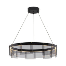 Load image into Gallery viewer, Stratos LED Chandelier in Smoke/Black.
