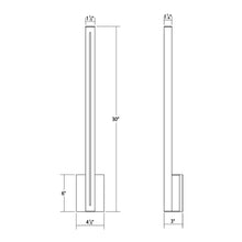 Load image into Gallery viewer, Stripe™ Outdoor LED Wall Light - line drawing.
