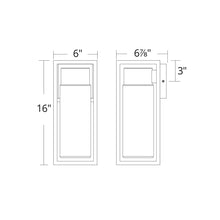 Load image into Gallery viewer, Structure Outdoor LED Wall Light- line drawing.
