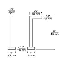 Load image into Gallery viewer, Strut Outdoor LED Path Light - line drawing.
