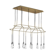 Load image into Gallery viewer, 10 Carat LED Rectangular Chandelier.
