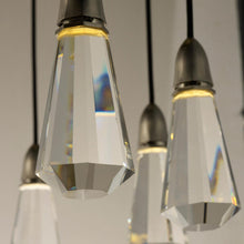 Load image into Gallery viewer, 10 Carat LED Rectangular Chandelier in Detail.
