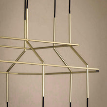 Load image into Gallery viewer, 10 Carat LED Rectangular Chandelier in Detail.
