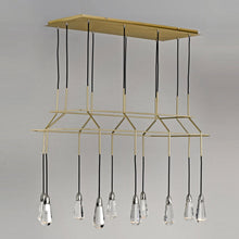 Load image into Gallery viewer, 10 Carat LED Rectangular Chandelier in Detail.
