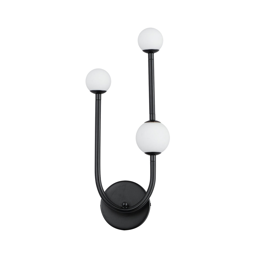 Alina LED Wall Light in Black.
