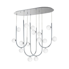 Load image into Gallery viewer, Contour LED Linear Pendant Light in Polished Chrome (16-Light).
