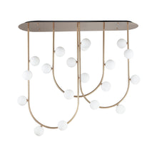 Load image into Gallery viewer, Contour LED Linear Pendant Light in Heritage Brass (19-Light).
