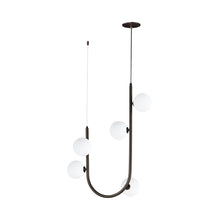 Load image into Gallery viewer, Contour LED Pendant Light in Brushed Bronze (5-Light).
