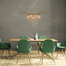 Load image into Gallery viewer, Cradle Chandelier in dining room.

