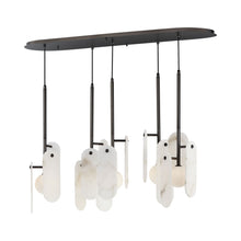 Load image into Gallery viewer, Megalith LED Multi Light Pendant Light in Spanish Alabaster/Gunmetal.
