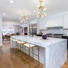 Load image into Gallery viewer, Norma Jeane LED Pendant Light in dining room.
