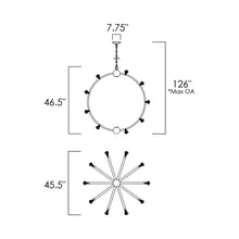 Load image into Gallery viewer, Norma Jeane LED Pendant Light - line drawing.
