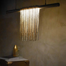 Load image into Gallery viewer, Trapeze LED Linear Pendant light in Detail.
