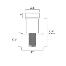 Load image into Gallery viewer, Trapeze LED Linear Pendant light - line drawing.
