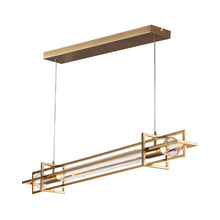 Load image into Gallery viewer, Zeppelin LED Linear Pendant Light in Heritage.

