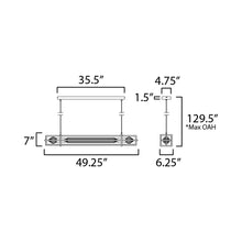 Load image into Gallery viewer, Zeppelin LED Linear Pendant Light - line drawing.
