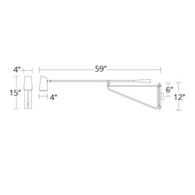 Load image into Gallery viewer, Stylus LED Wall Light- line drawing.
