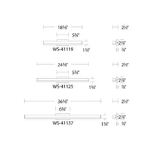 Load image into Gallery viewer, Styx LED Bath Vanity Light - line drawing.
