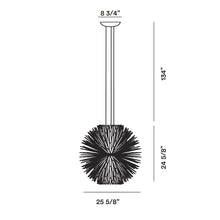Load image into Gallery viewer, Sun-Light of Love LED Pendant Light - line drawing.
