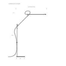 Load image into Gallery viewer, Superlight LED Floor Lamp - line drawing.

