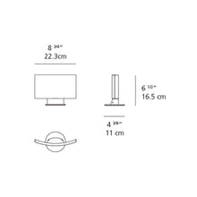 Load image into Gallery viewer, Surf Micro LED Wall Light - line drawing.
